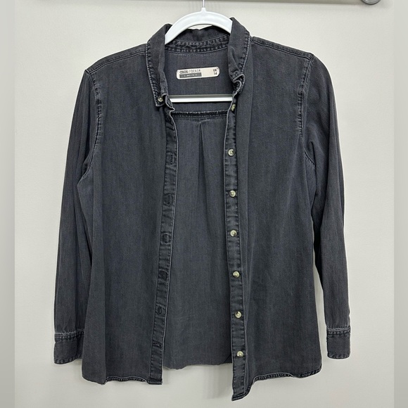 ASOS Black Denim Button-Down - Picture 1 of 5
